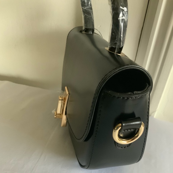 Melie Bianco Black Top Handle Pocketbook Handbag - Picture 2 of 7